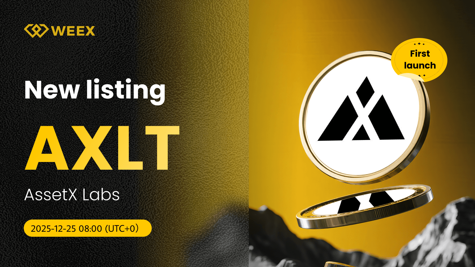 AXLT USDT در WEEX فهرست شده است: معامله سکه AssetX Labs