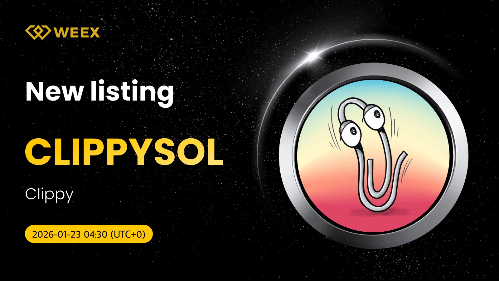 جفت معاملاتی CLIPPYSOL USDT در WEEX Spot لیست شد