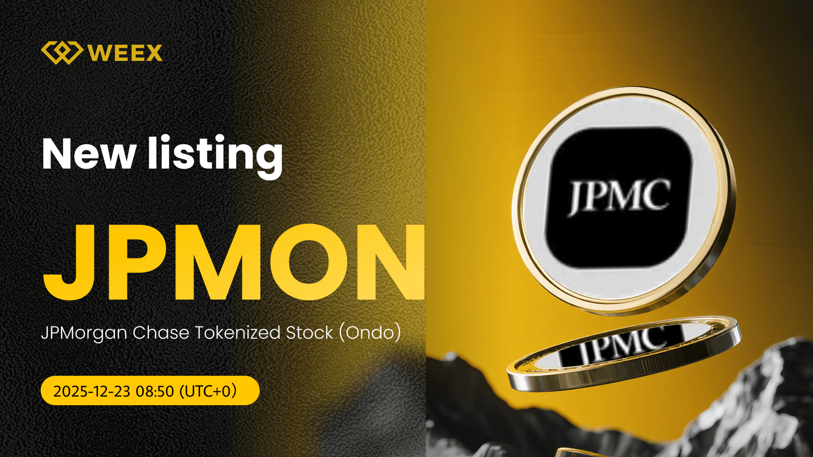 معامله JPMON USDT: سهام توکنیزه شده جی‌پی‌مورگان چیس در WEEX
