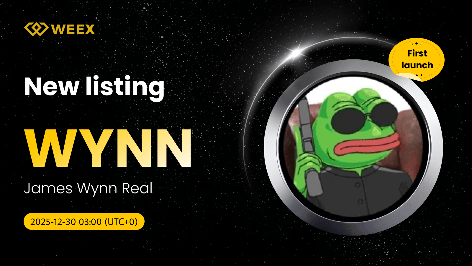 معاملات زنده WYNN USDT در WEEX: خرید سکه واقعی جیمز وین