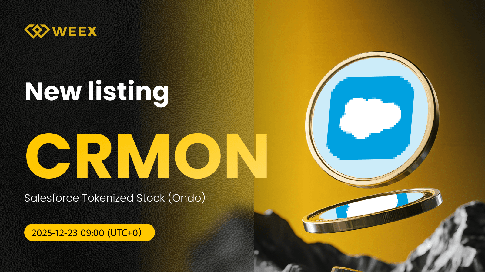 CRMON USDT اکنون در WEEX: سکه سهام توکنیزه شده Salesforce