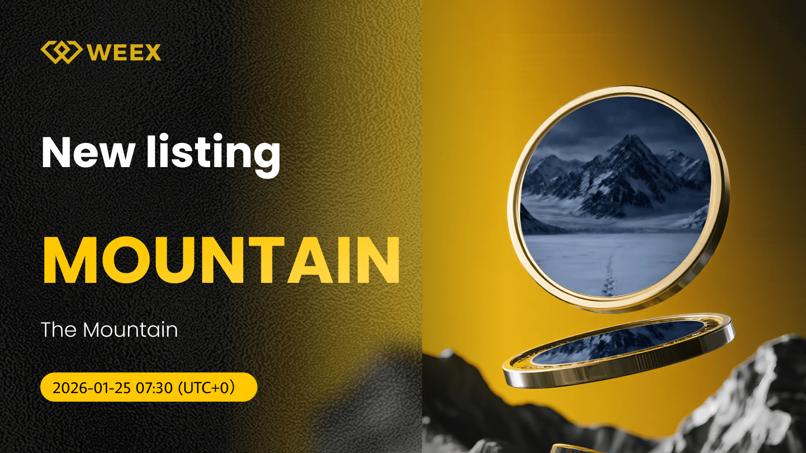 سکه کوه در WEEX با جفت معاملاتی MOUNTAIN USDT فهرست شد
