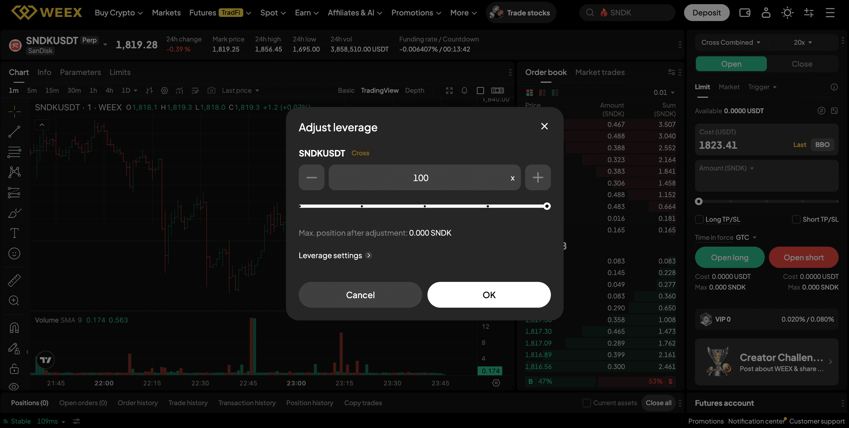buy SNDK stock on WEEX