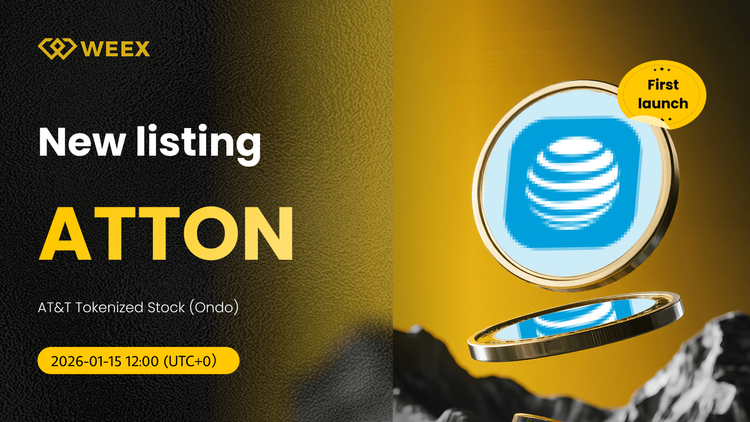 ATTON USDT به صورت زنده در WEEX Spot: سهام توکن شده AT&amp;T (Ondo) Coin