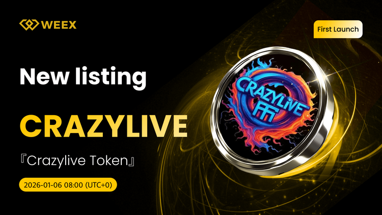 جفت USDT CRAZYLIVE: سکه Crazylive در WEEX Spot فهرست شد