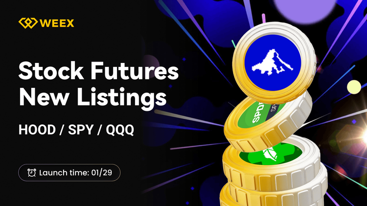 WEEX قراردادهای آتی USDT HOOD، SPY و QQQ را فهرست می‌کند